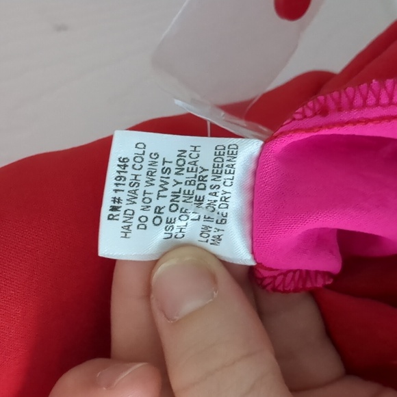 Neon Pink and Red Button-Up Dress | Small | NWT - Picture 6 of 8